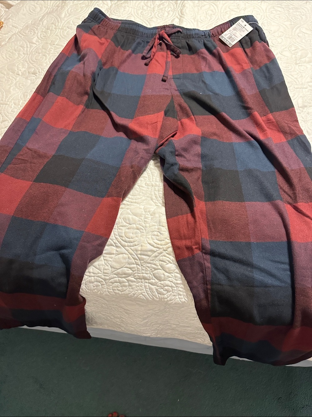 Sonoma Red and Blue Plaid Men's Jogger Sweatpants